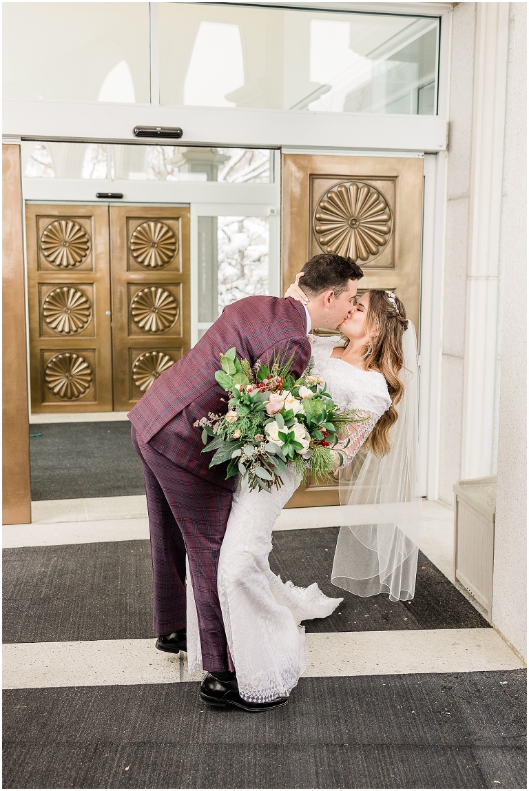 Bountiful Temple Winter Wedding - Utah Wedding Photographer, Ashley DeHart