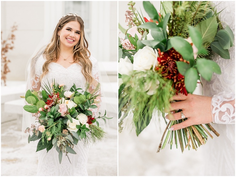 Bountiful Temple Winter Wedding - Utah Wedding Photographer, Ashley DeHart