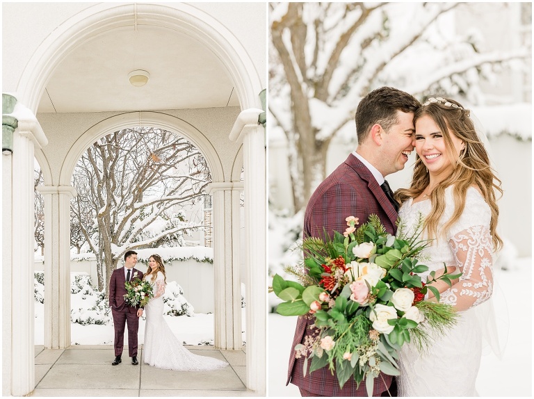Bountiful Temple Winter Wedding - Utah Wedding Photographer, Ashley DeHart
