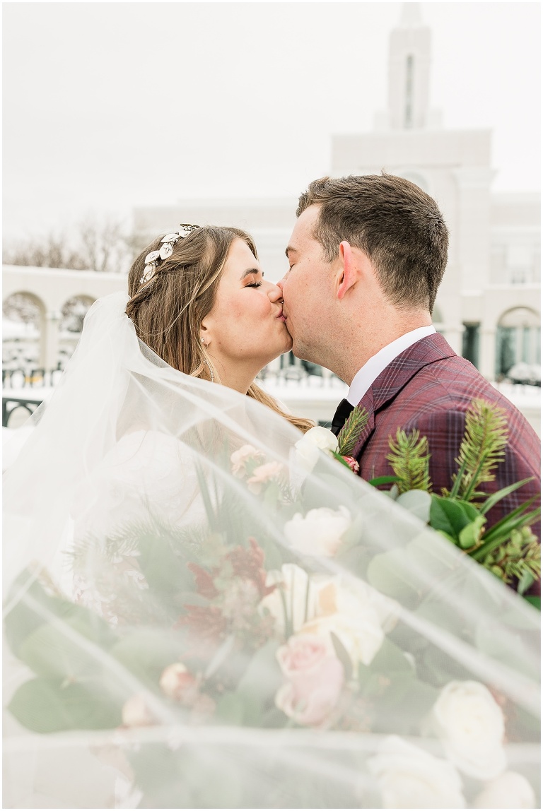 Bountiful Temple Winter Wedding - Utah Wedding Photographer, Ashley DeHart