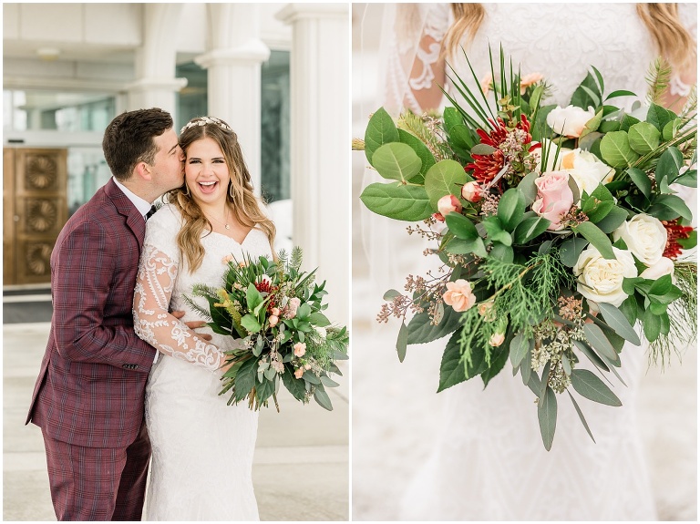 Bountiful Temple Winter Wedding - Utah Wedding Photographer, Ashley DeHart