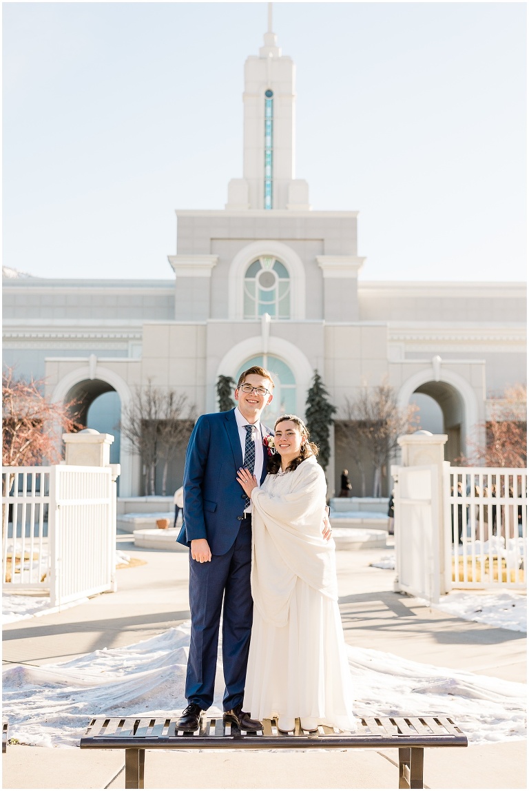 Mt. Timpanogos Temple Winter Wedding - Utah Wedding Photographer, Ashley DeHart 