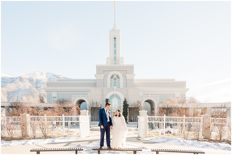Mt. Timpanogos Temple Winter Wedding - Utah Wedding Photographer, Ashley DeHart 