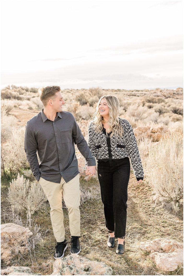 Antelope Island Engagement Session - Millie and Cannon - Utah Wedding Photographer