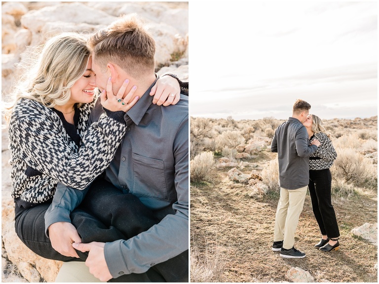 Antelope Island Engagement Session - Millie and Cannon - Utah Wedding Photographer