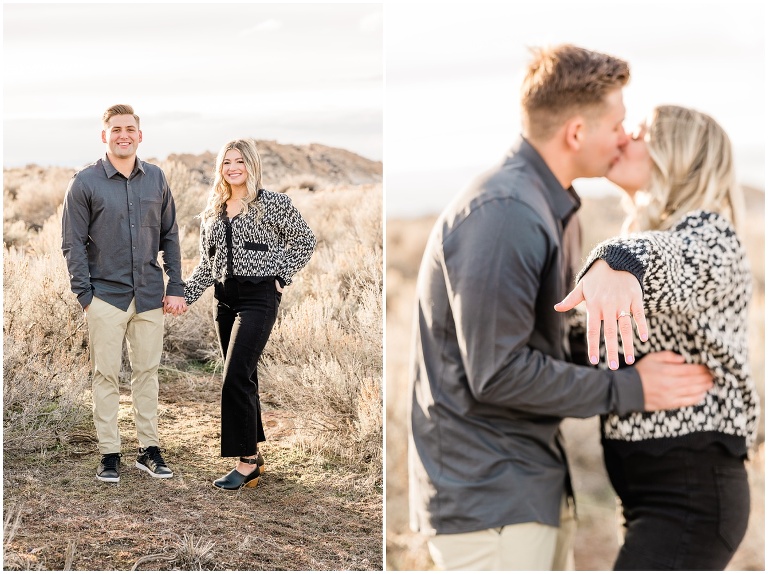 Antelope Island Engagement Session - Millie and Cannon - Utah Wedding Photographer