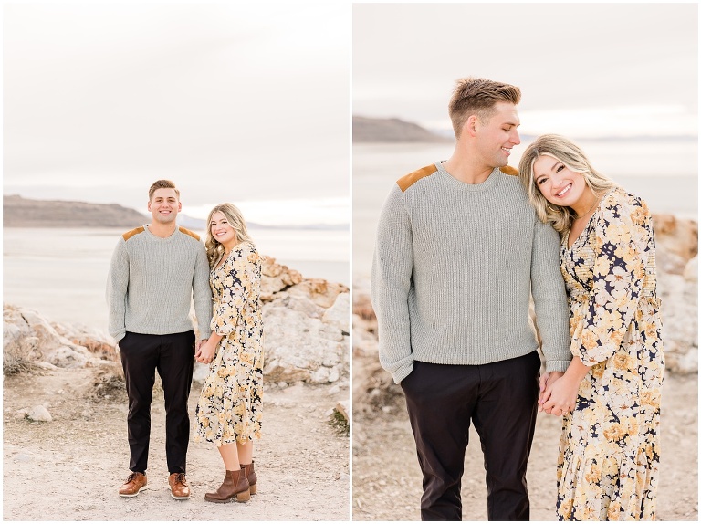 Antelope Island Engagement Session - Millie and Cannon - Utah Wedding Photographer