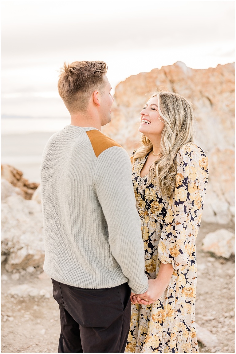 Antelope Island Engagement Session - Millie and Cannon - Utah Wedding Photographer