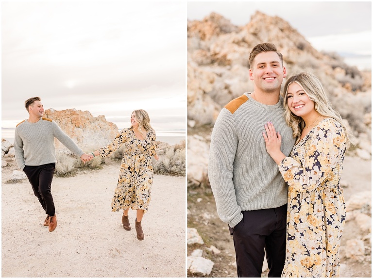 Antelope Island Engagement Session - Millie and Cannon - Utah Wedding Photographer