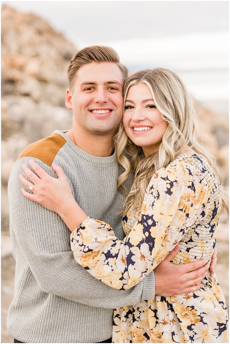 Antelope Island Engagement Session - Millie and Cannon - Utah Wedding Photographer