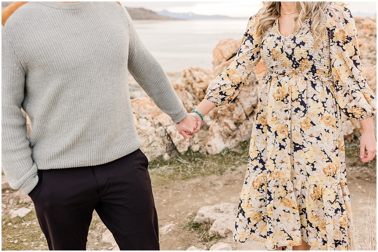 Antelope Island Engagement Session - Millie and Cannon - Utah Wedding Photographer