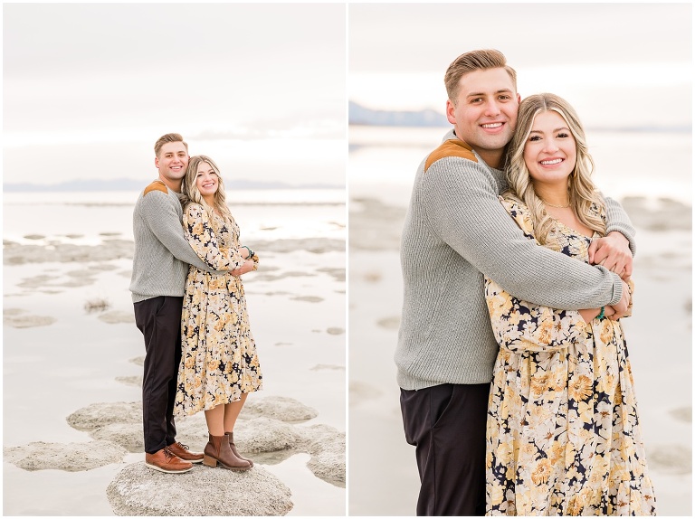 Antelope Island Engagement Session - Millie and Cannon - Utah Wedding Photographer