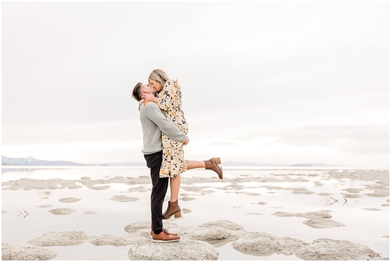 Antelope Island Engagement Session - Millie and Cannon - Utah Wedding Photographer