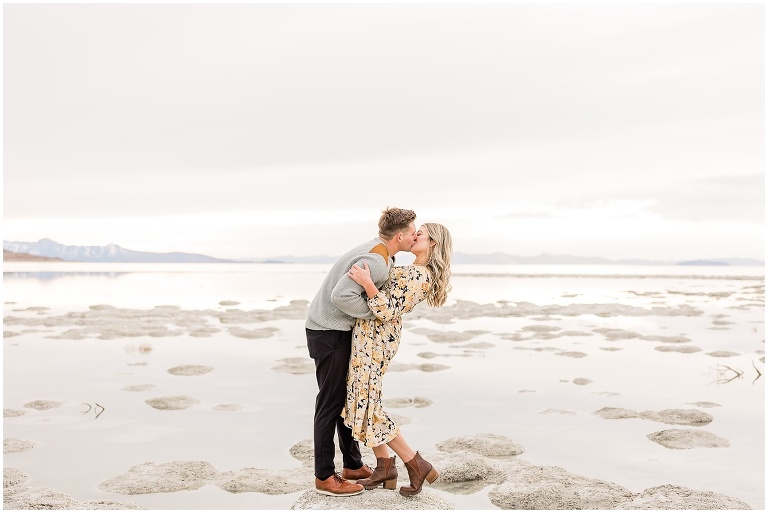 Antelope Island Engagement Session - Millie and Cannon - Utah Wedding Photographer