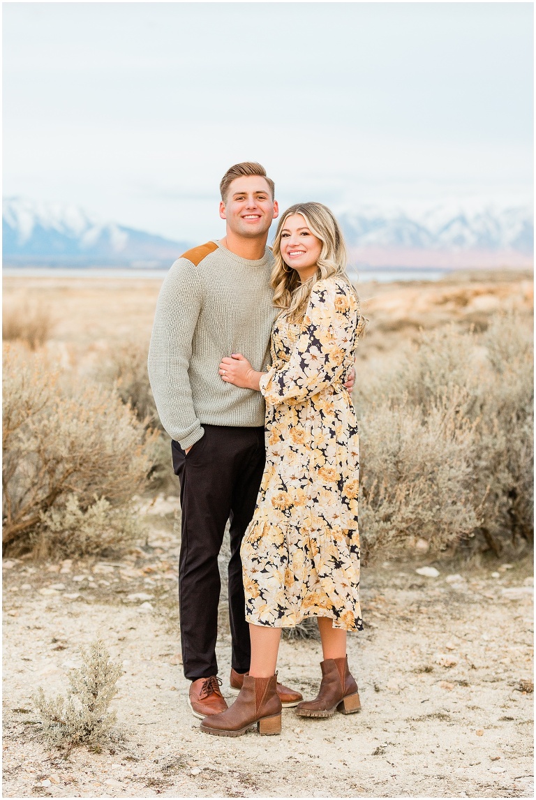 Antelope Island Engagement Session - Millie and Cannon - Utah Wedding Photographer