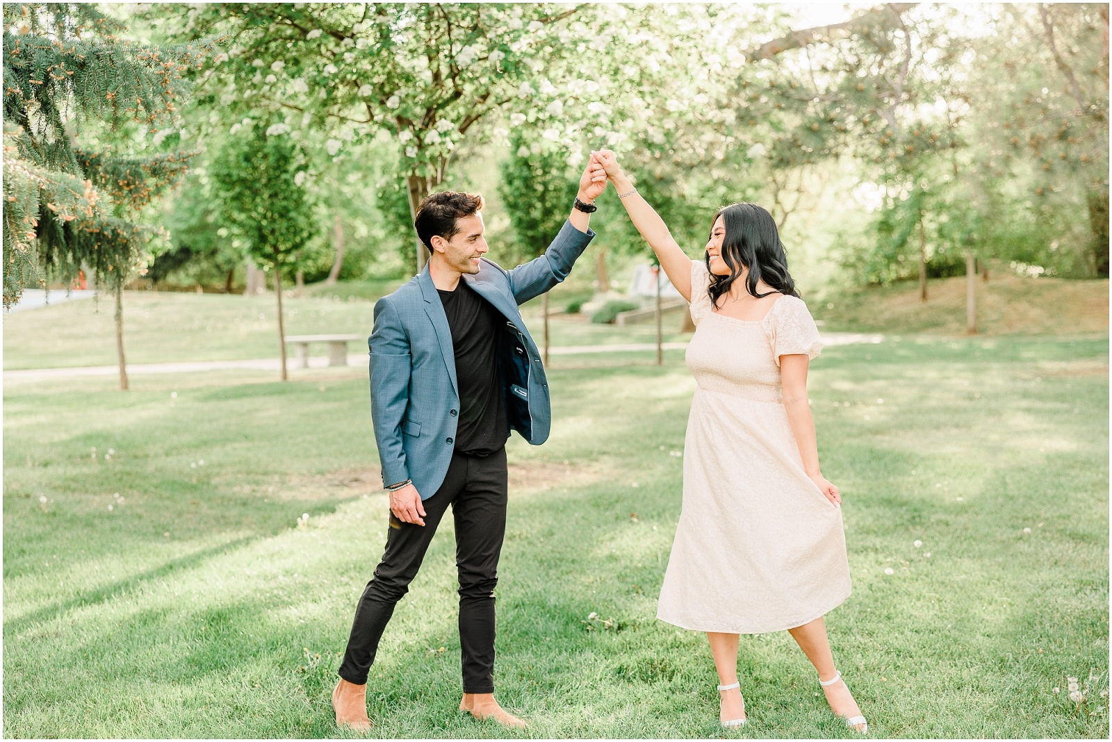 International Peace Garden Engagement Session in Salt Lake City - Utah Wedding Photographer