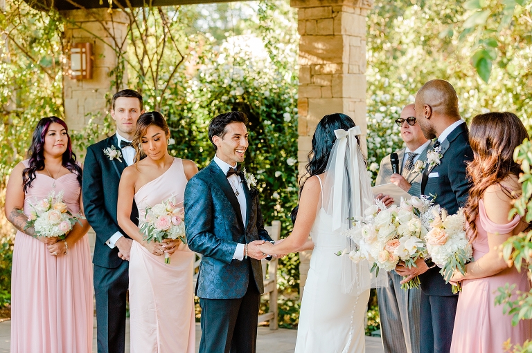 Red Butte Garden Wedding Ceremony in the Rose Garden - Utah Wedding Photographer