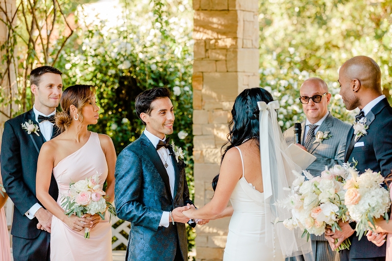 Red Butte Garden Wedding Ceremony in the Rose Garden - Utah Wedding Photographer