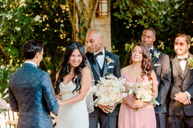 Red Butte Garden Wedding Ceremony in the Rose Garden - Utah Wedding Photographer