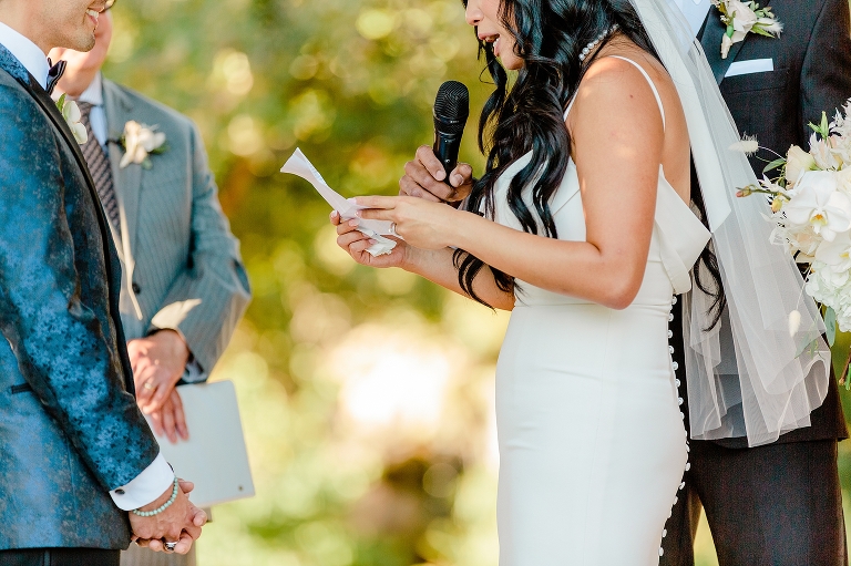 Red Butte Garden Wedding Ceremony in the Rose Garden - Utah Wedding Photographer