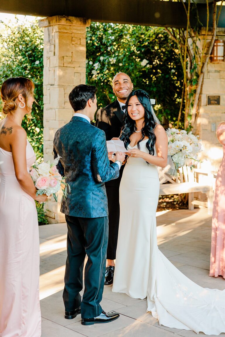 Red Butte Garden Wedding Ceremony in the Rose Garden - Utah Wedding Photographer
