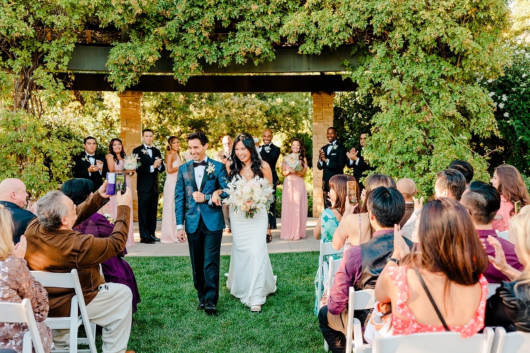 Red Butte Garden Wedding Ceremony in the Rose Garden - Utah Wedding Photographer