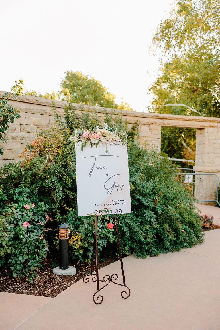 Red Butte Garden Wedding Ceremony in the Rose Garden - Utah Wedding Photographer