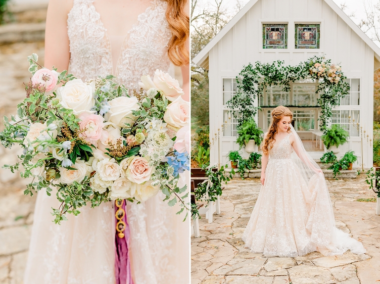 little white chapel at 7F Lodge Wedding - Texas Wedding Photographer Ashley DeHart