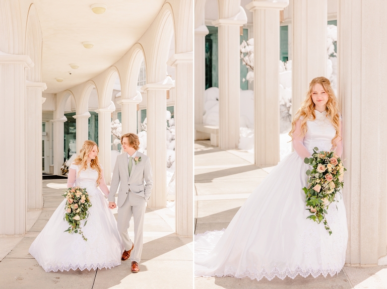 Bountiful Utah LDS Temple and Greenhouse Wedding - Ashley DeHart Photography