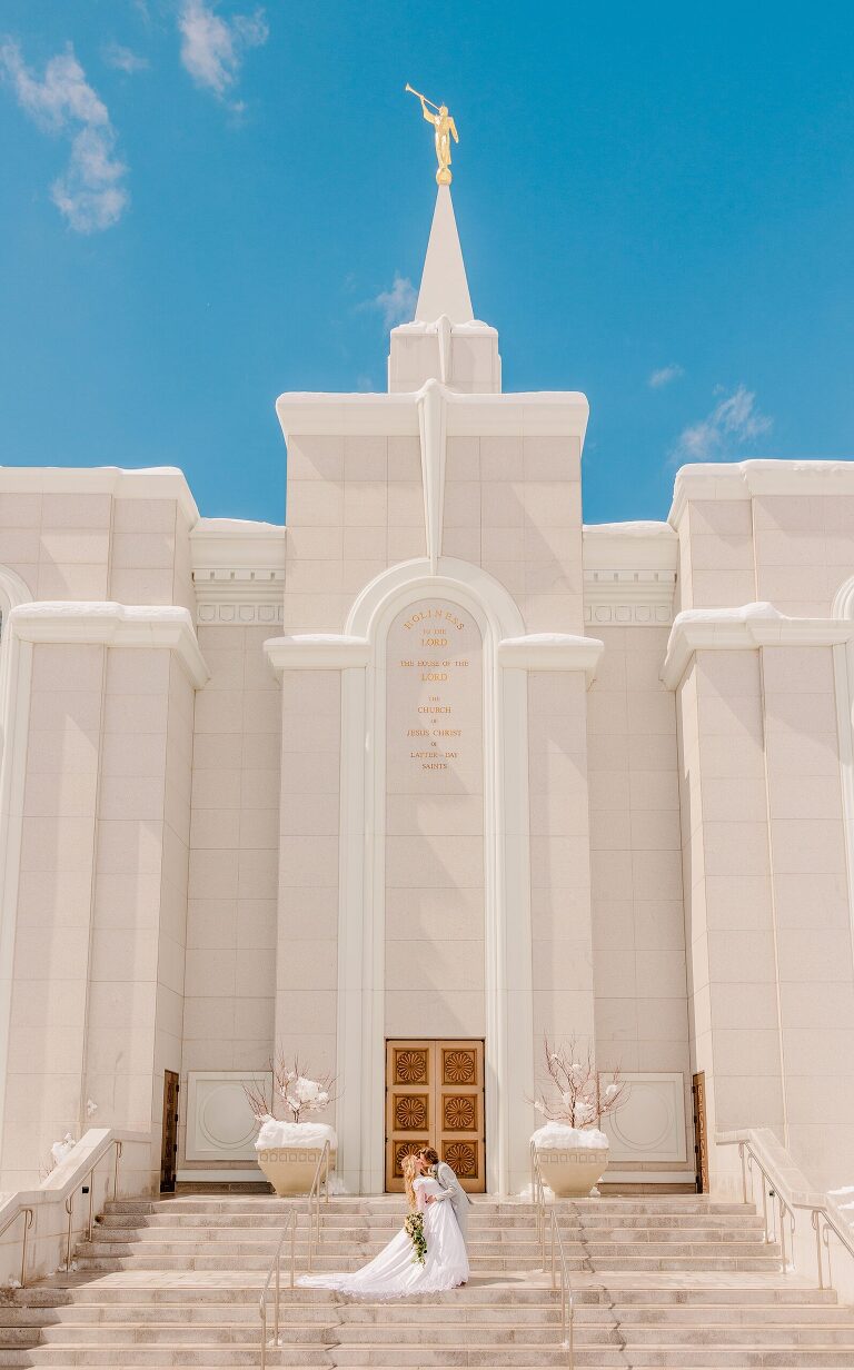 Bountiful Utah LDS Temple and Greenhouse Wedding - Ashley DeHart Photography
