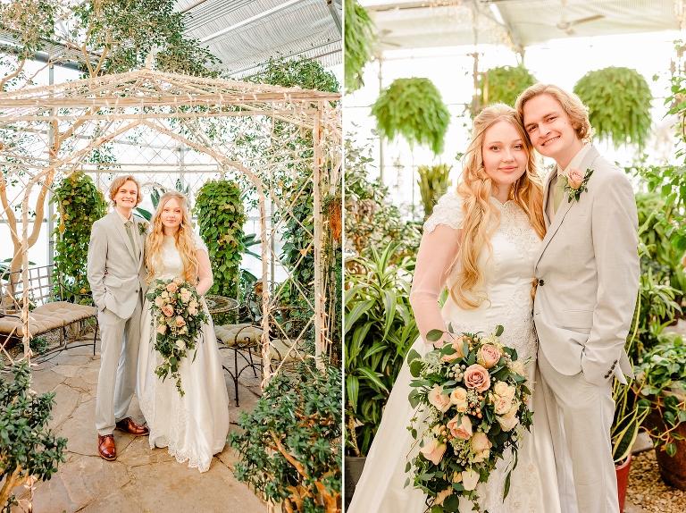 Bountiful Utah LDS Temple and Greenhouse Wedding - Ashley DeHart Photography